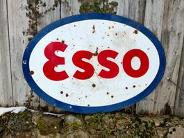 Plaque émaillée esso