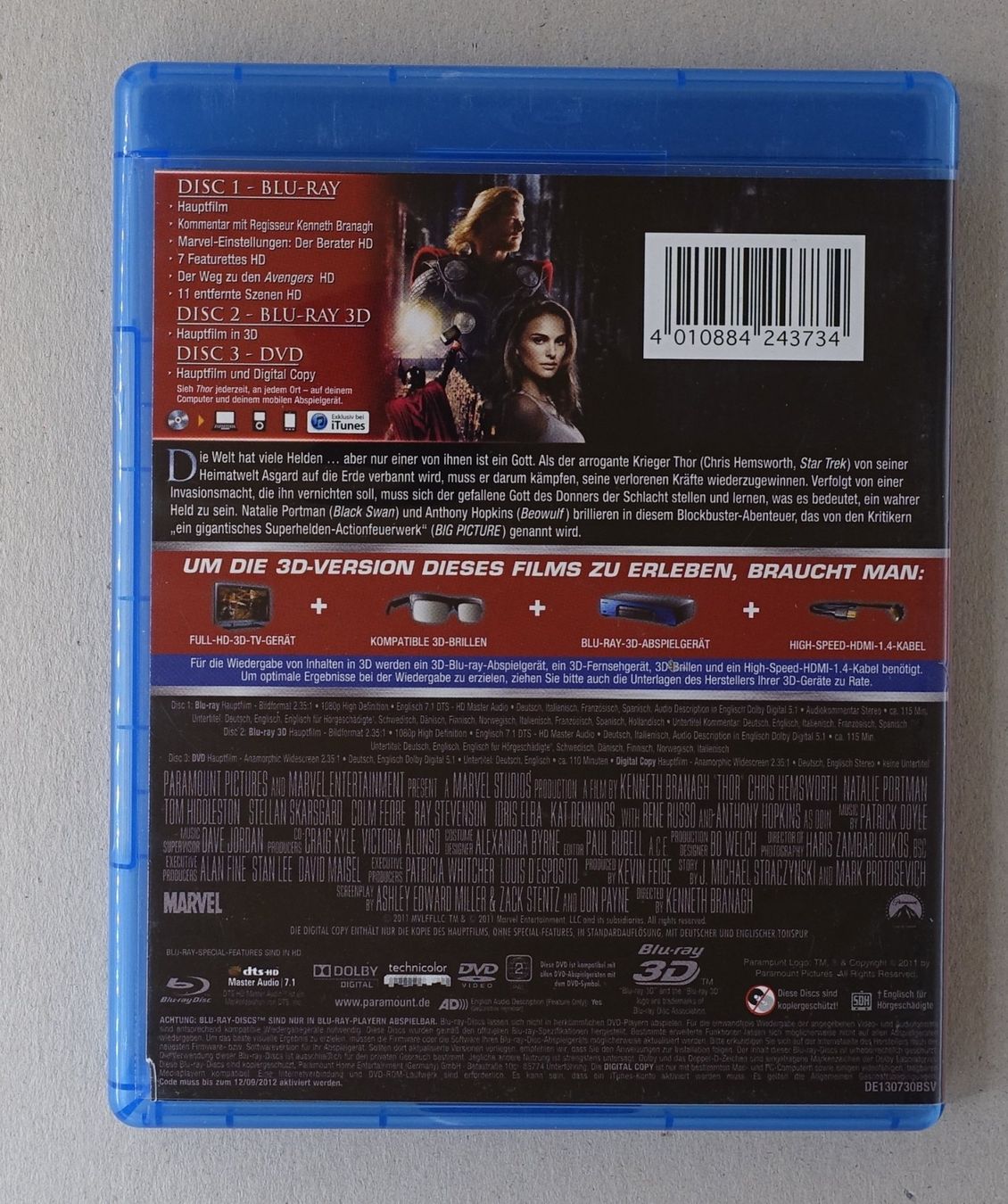 Alle DVDs: Thor - Limitierte 3D Edition – Gebraucht aus Sessa von fraenklishop 1