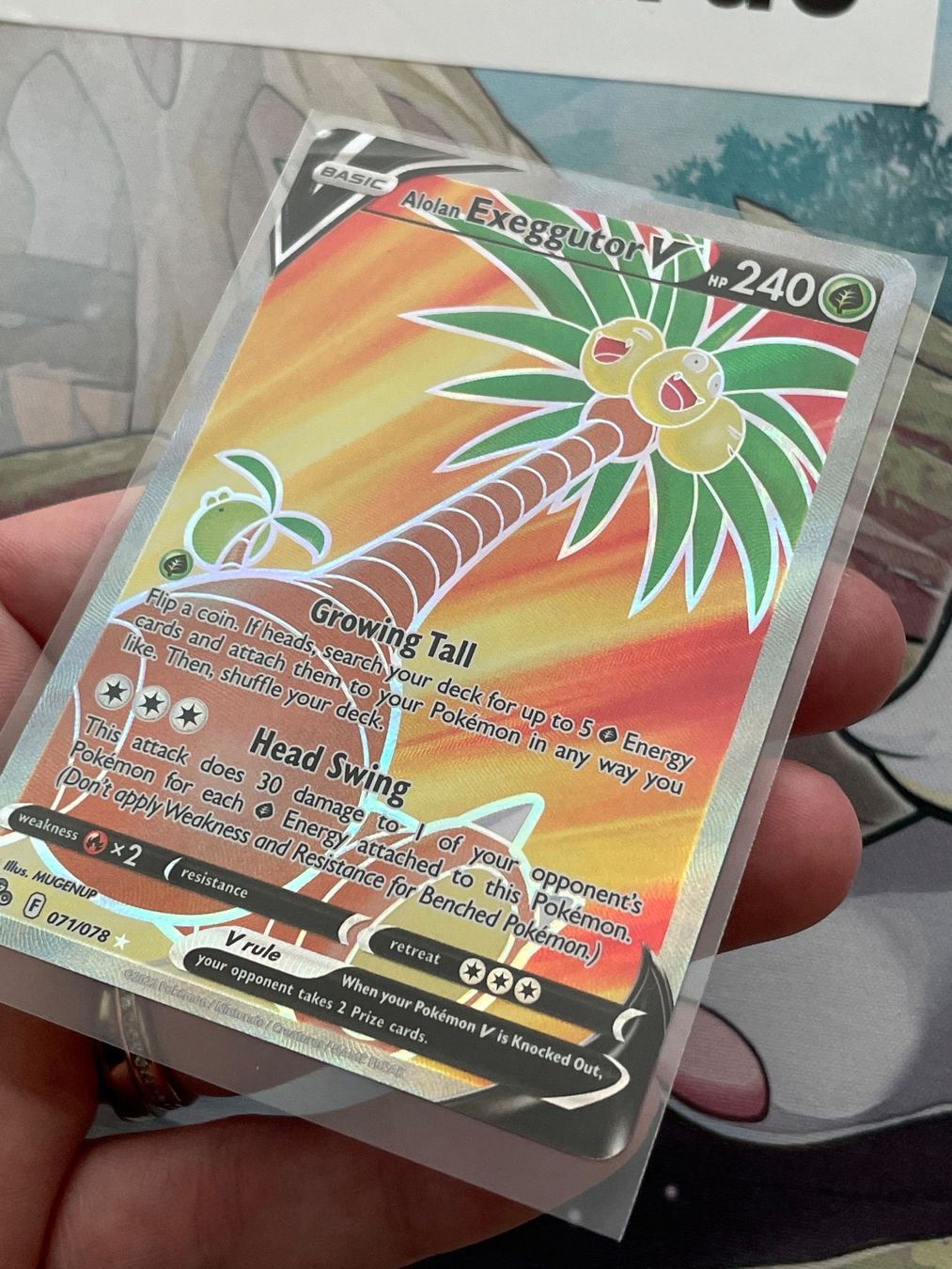 Pokémon Sammelbilder & Trading cards: 071/078 Alolan Exeggutor V Pokemon Go EN – Gebraucht aus Niederweningen von rimicanardo 4