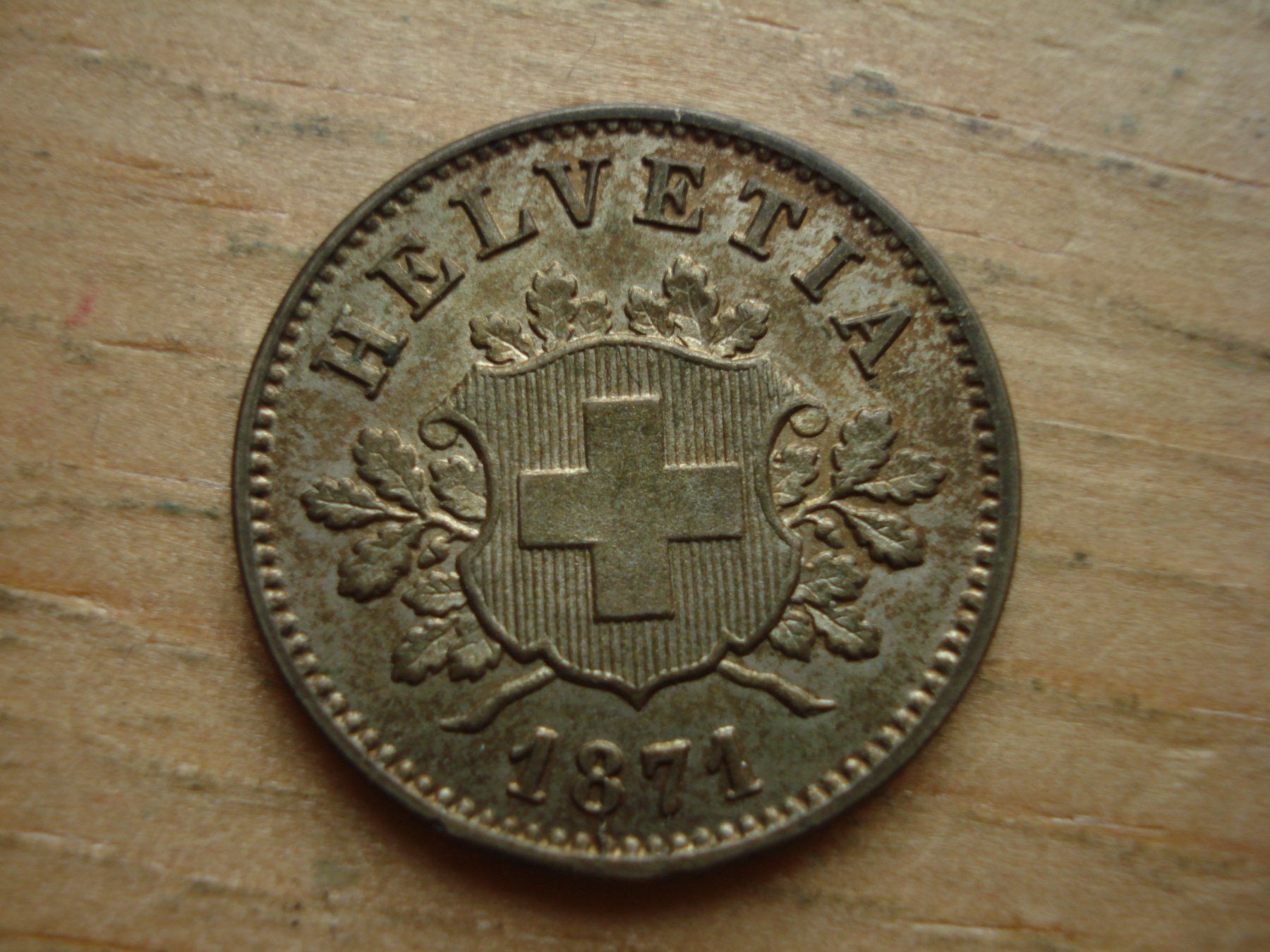 Tutti le monete: (H6) 10 Rappen 1871  UNZ – Usato da Erlach venduto da Net-Coins