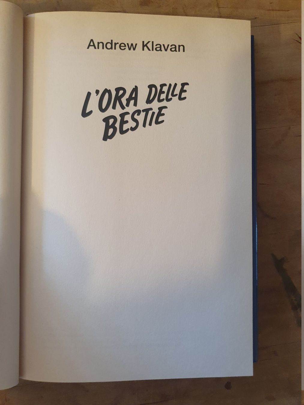 Libri: lOra delle Bestie Andrew Klavan – Usato da Zürich venduto da loosebone 2