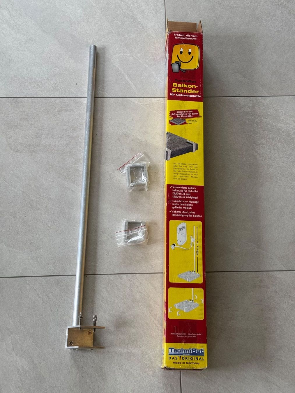 Parabola satellitare: Technisat Balkonständer, für DigiDish 45 – Nuovo e nell'imballaggio originale da Eschenz venduto da Etienne2