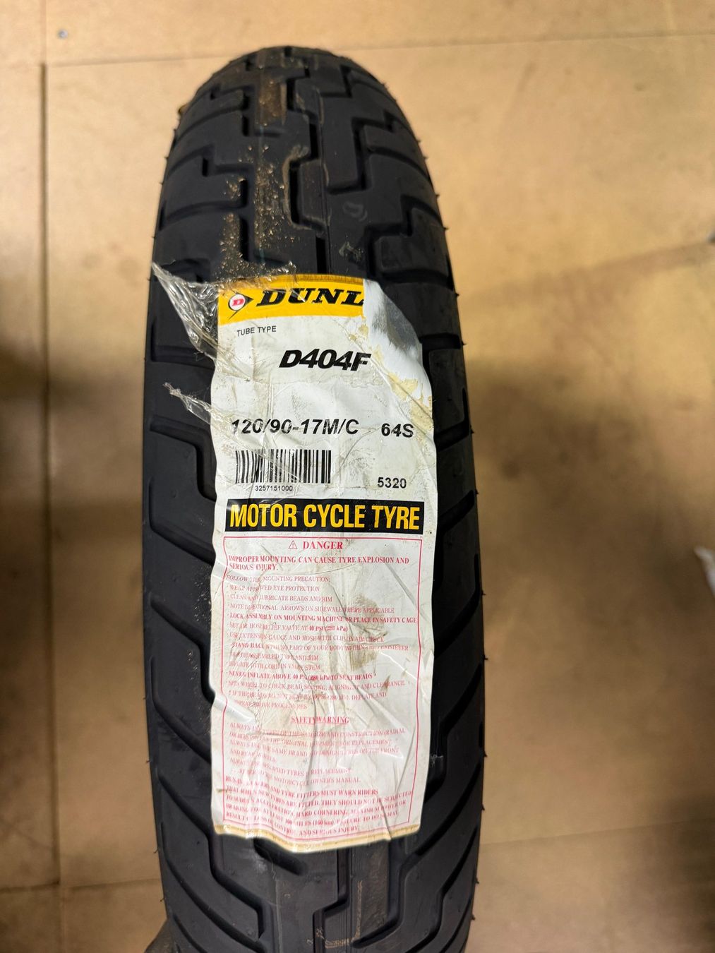 Dunlop Pneumatici & Ruote complete: Dunlop D404F 120/90-17 64S DOT5320 – Nuovo (secondo la descrizione) da Otelfingen venduto da vccracing_otelfingen