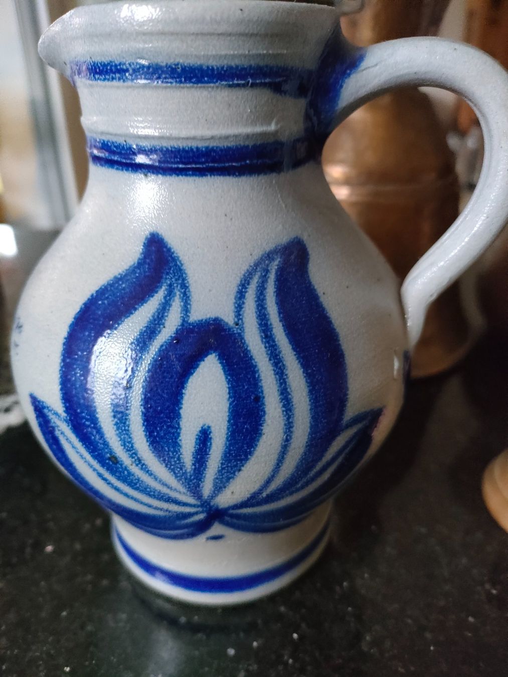 Caraffe: Karaffe Steingut mit Aufschrift Warmbronn – Usato da Brugg AG venduto da Mashaba 1