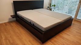 Bett Ikea Malm 196x209 + TOP Matratzen 