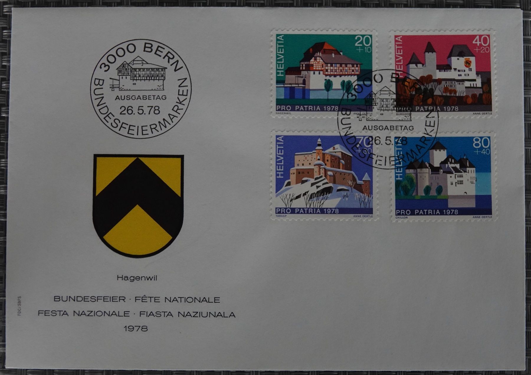Tutti i francobolli: Pro Patria FDC-Couvert 1978 ET-Gestempelt – Usato da Goldau venduto da Bofi0