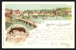 Litho Luzern, Gesamtansicht und Löwende
