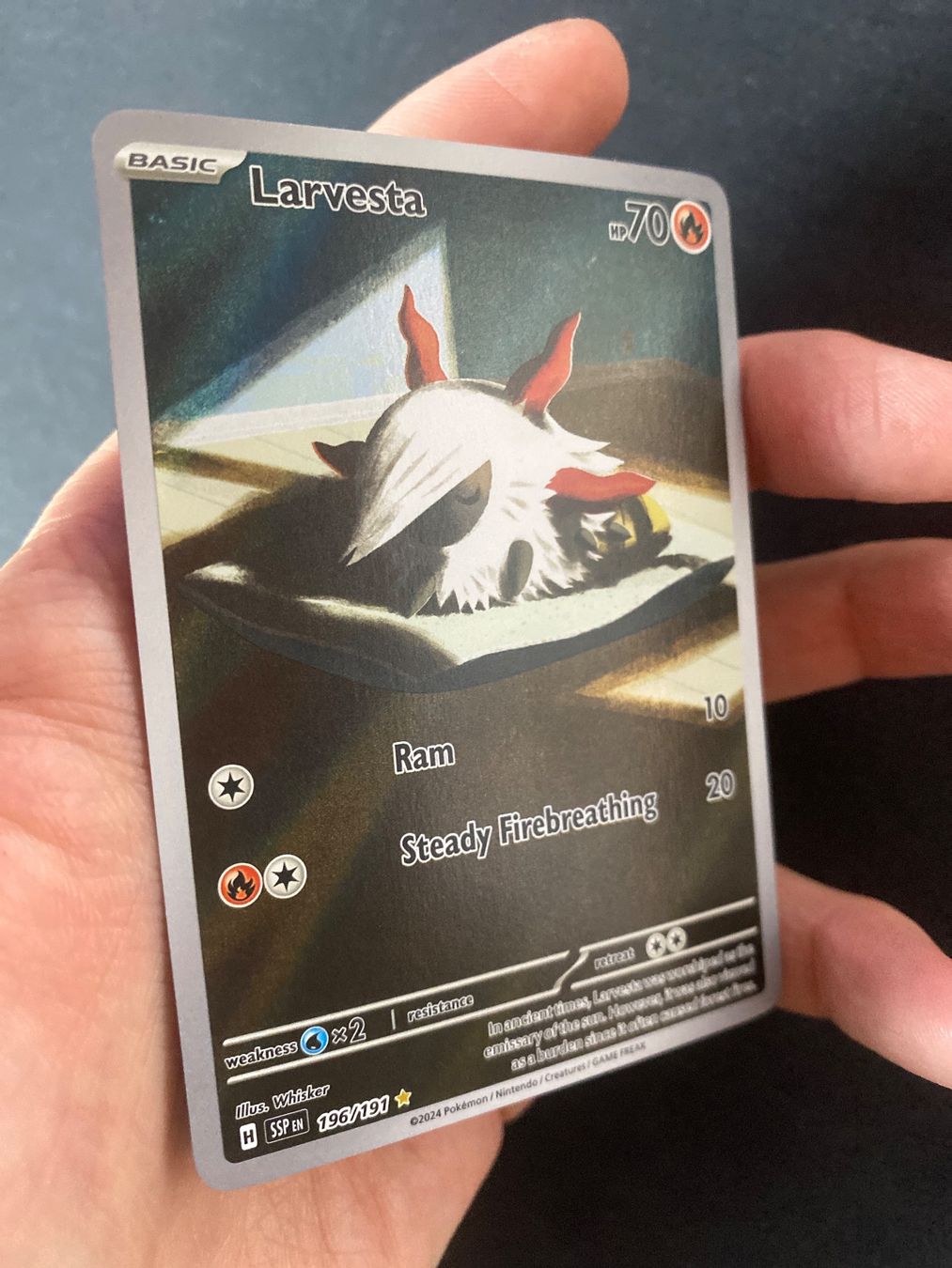 Pokémon Carte collezionabili: Larvesta 196 - Ignivor - Surging Sparks - EN – Nuovo (secondo la descrizione) da Hausen AG venduto da Shrade 1