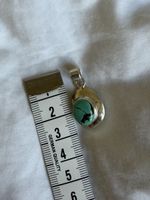 Silber 925 Anhänger mit Türkis Stein oval perfekter Zustand