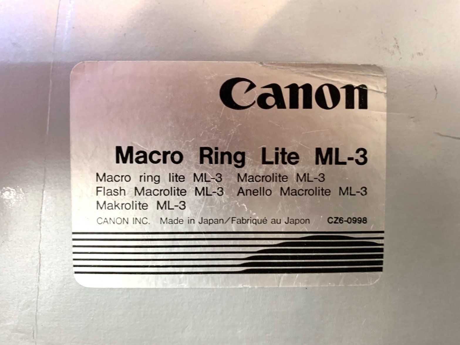 Canon Flash: Canon Macro Ring Lite ML-3 – Nuovo (secondo la descrizione) da Münchenstein venduto da Licontrol 9