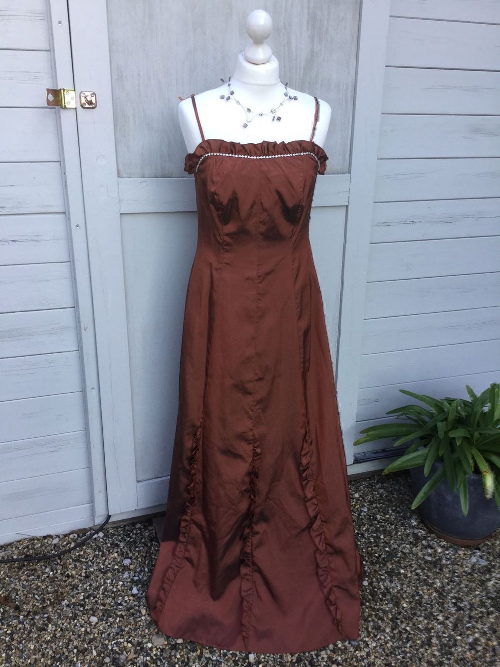 Kleider: Longue Robe praline strass & froufrous, taille M – Neu (gemäss Beschreibung) aus Agiez von chouchanelle 2