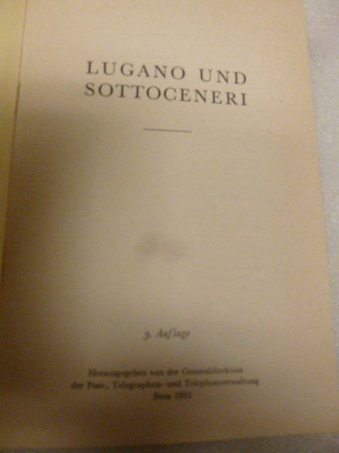 Bücher: Lugano und Sottoceneri - 1955 - PTT Bern – Gebraucht aus Pambio Noranco von Pol69 2