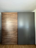 Kleiderschrank mit Schiebetüren - Nussbaum/Anthrazit