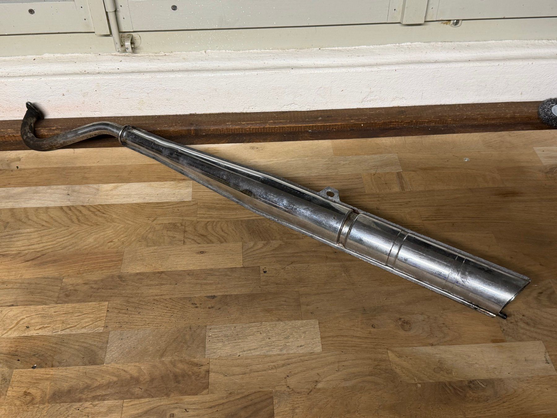 Parti ricambio per ciclomotori: Auspuff Puch 22mm 2 Teiler mit einer Lasche -> Halter OLIDE – Usato da Bolken venduto da si.x.las