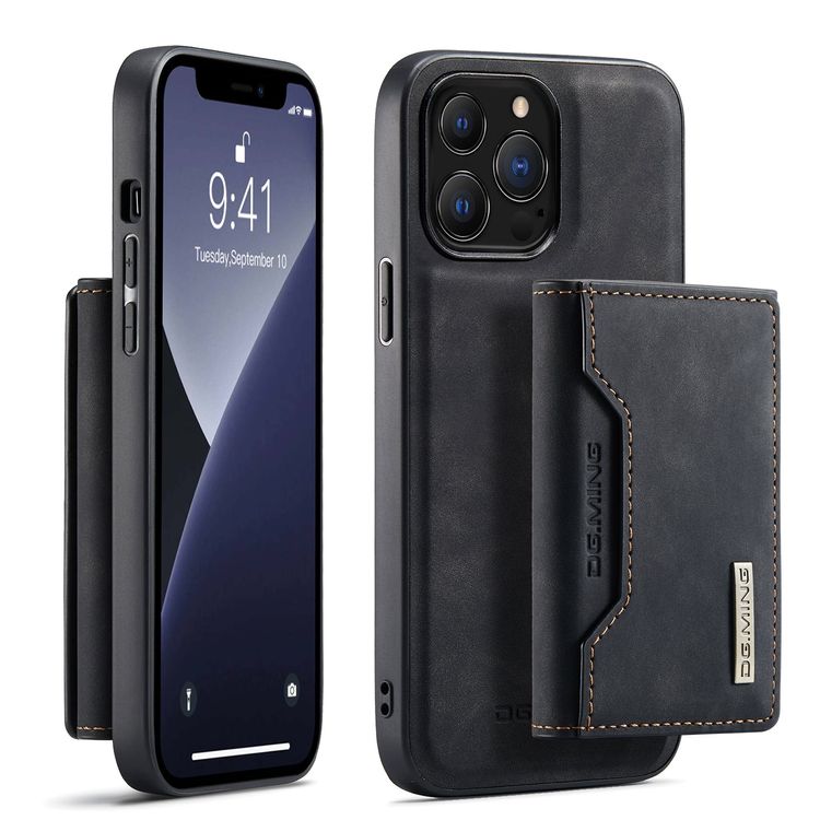 Étui adapté pour iPhone 16 Pro Max - Étui portefeuille avec porte-cartes - Zwart