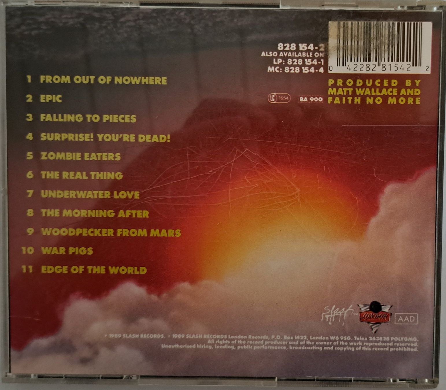 CD: Faith No More -  The Real Thing – Usato da Tenniken venduto da mik_6mxg 1