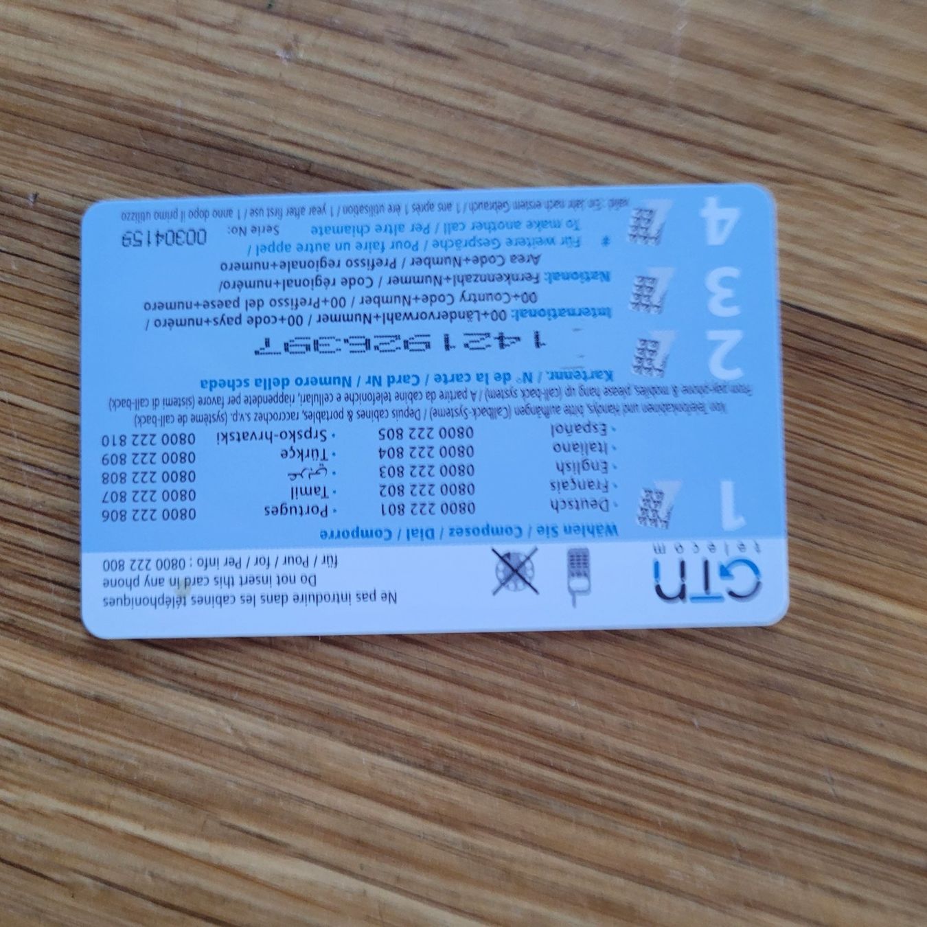 Carte Téléphonique GTN Télécom (Gebraucht) in Biel/Bienne für CHF 1 ...