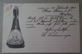 Luzern 1907  Postkarte  RARITäT  Werbung Pilatus-Wasser