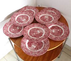 Vintage : 8 x Speiseteller , Royal Warwick, England