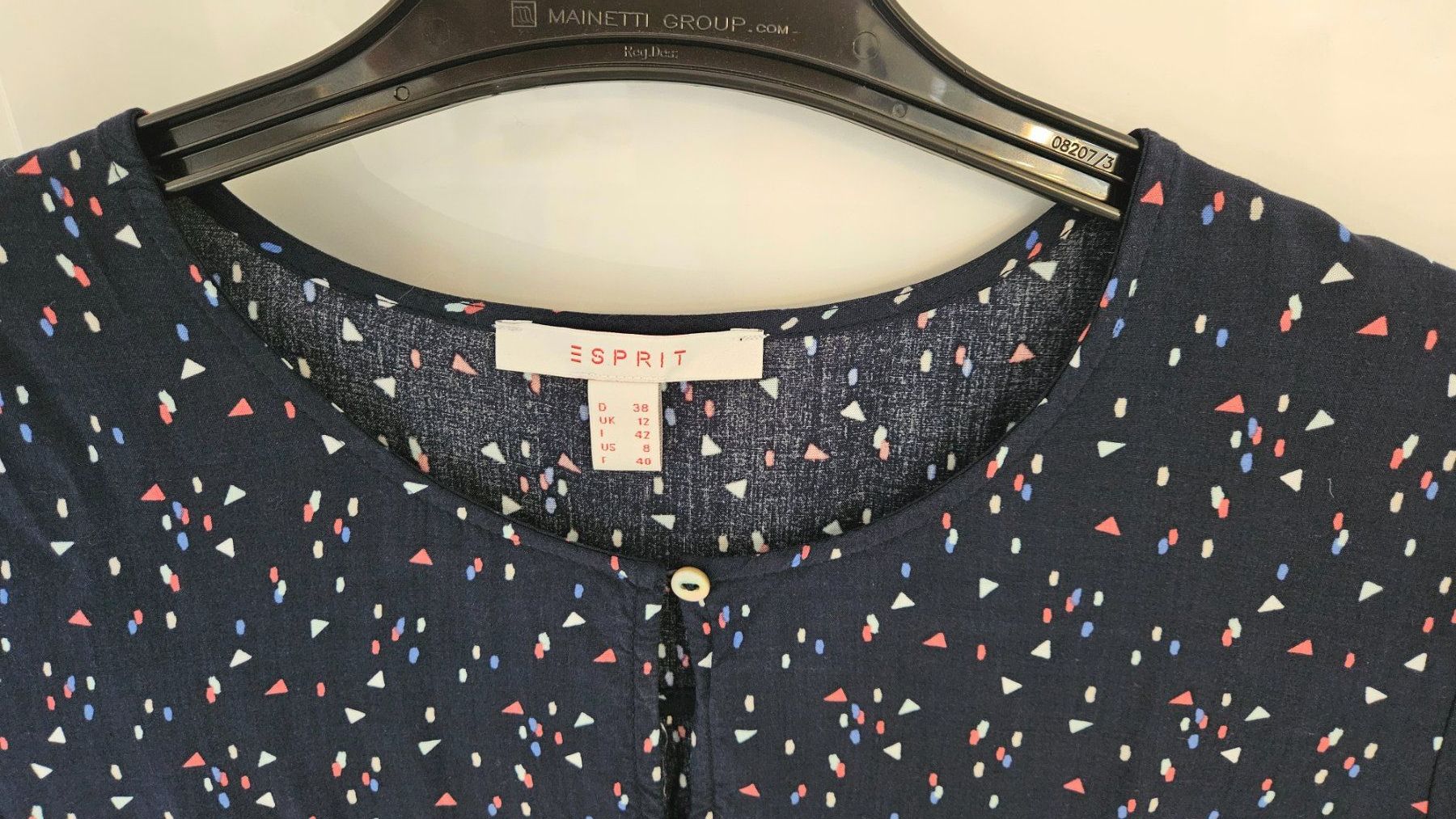 Esprit Camicette: Hübsche Bluse mit Muster Gr. 38, Top Zustand Esprit Blau – Usato da Gossau ZH venduto da fashiontwo 1
