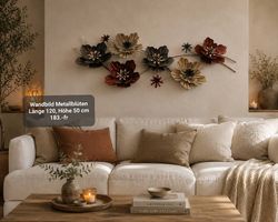 Wanddekoration Blume Metall 