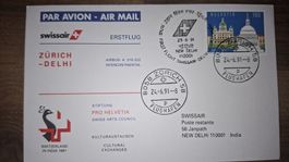Swissair Zürich - Delhi 24.06.1991
