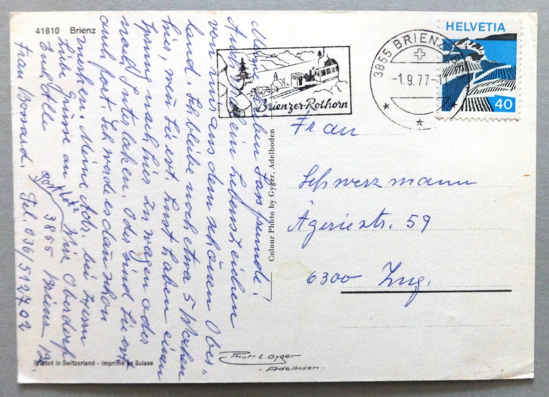 Cartes postales: Brienz – Défectueux à Fétigny par Billy2miny 1