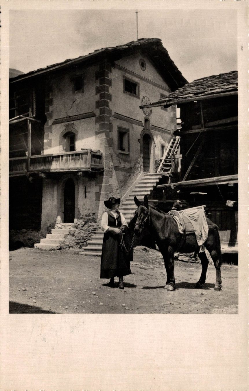 Cartoline postali: Scénes Valaisanne. Les Haudères – Usato da Bronschhofen venduto da Astore