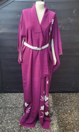Kimono japonais violet