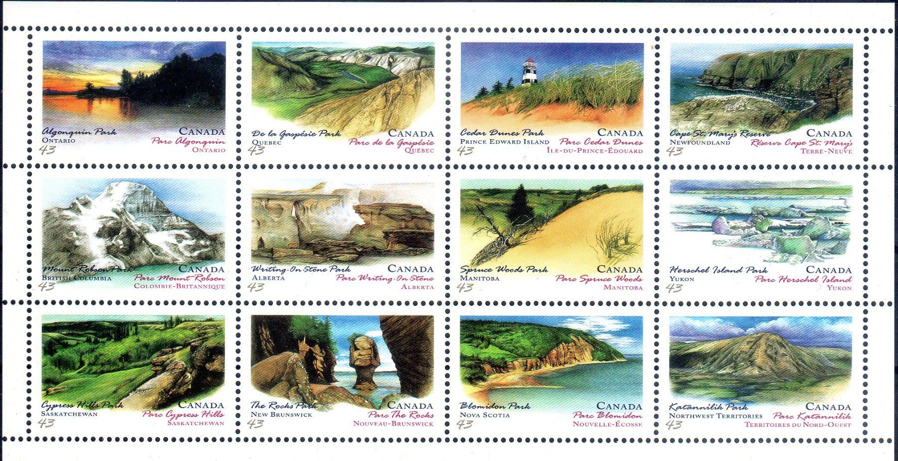 Alle Briefmarken: CANADA BLOCK LANDSCHAFTEN 2020 ** POSTFRISCH ** - ME1 – Neu (gemäss Beschreibung) aus Losone von EM2019