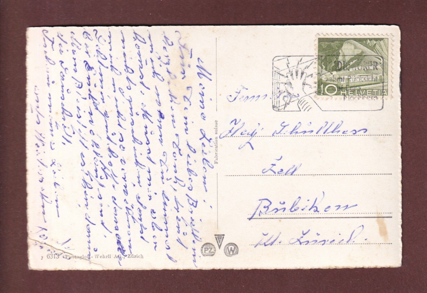 Cartoline postali: RORSCHACH // starker Eckbug // – Usato da Pully venduto da nicecards-shop 1