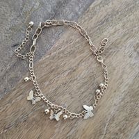 Fussketteli Schmetterling goldenfarbe  neu