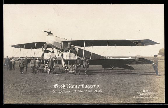 Cartoline postali: Sanke Nr. 1021, Grosses Kampfflugzeug de – Usato da Berlin venduto da bartko-reher