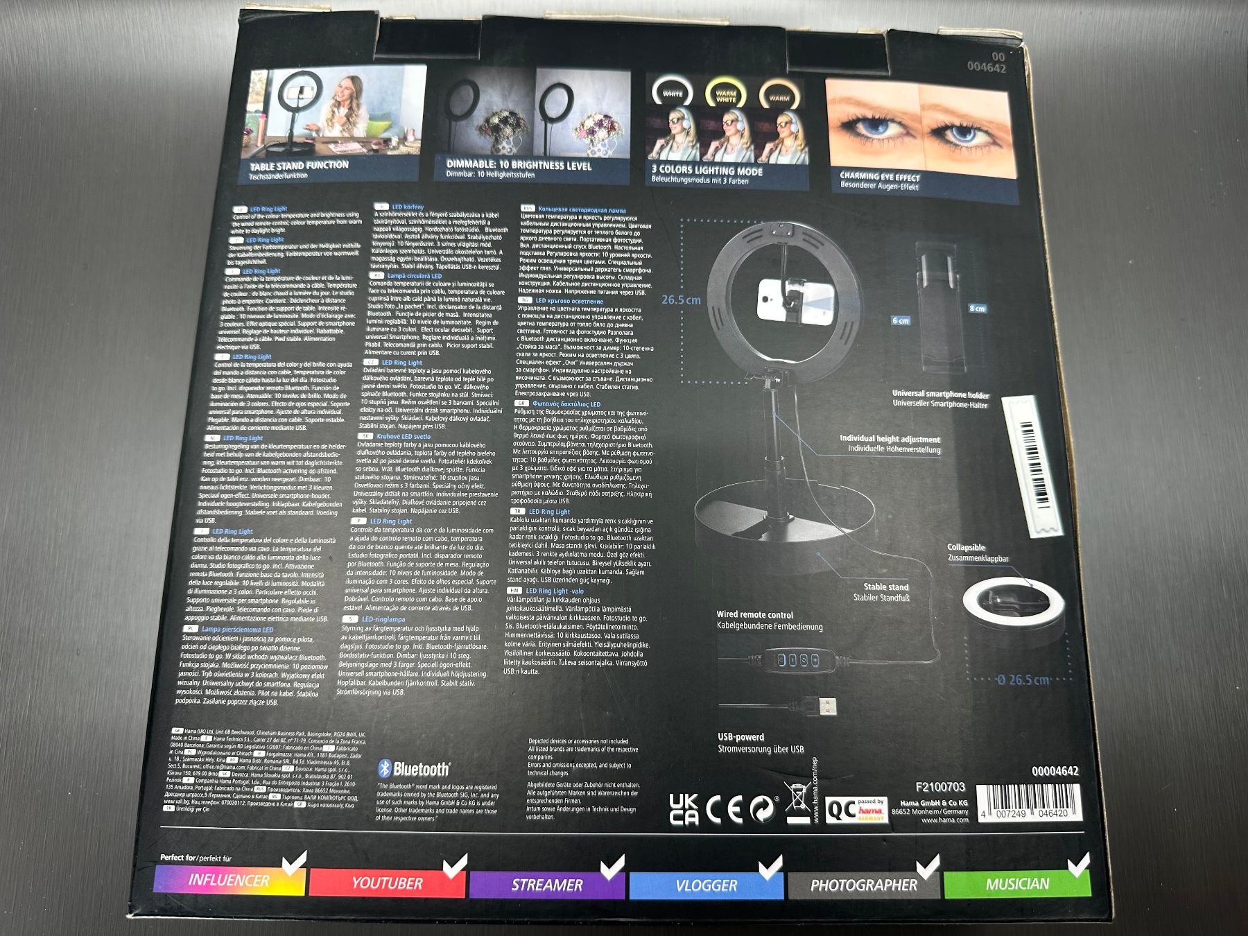 Hama Lampade: Hama LED RIng Light FoldUP 102, on OVP – Usato da Arisdorf venduto da Liquidus 7