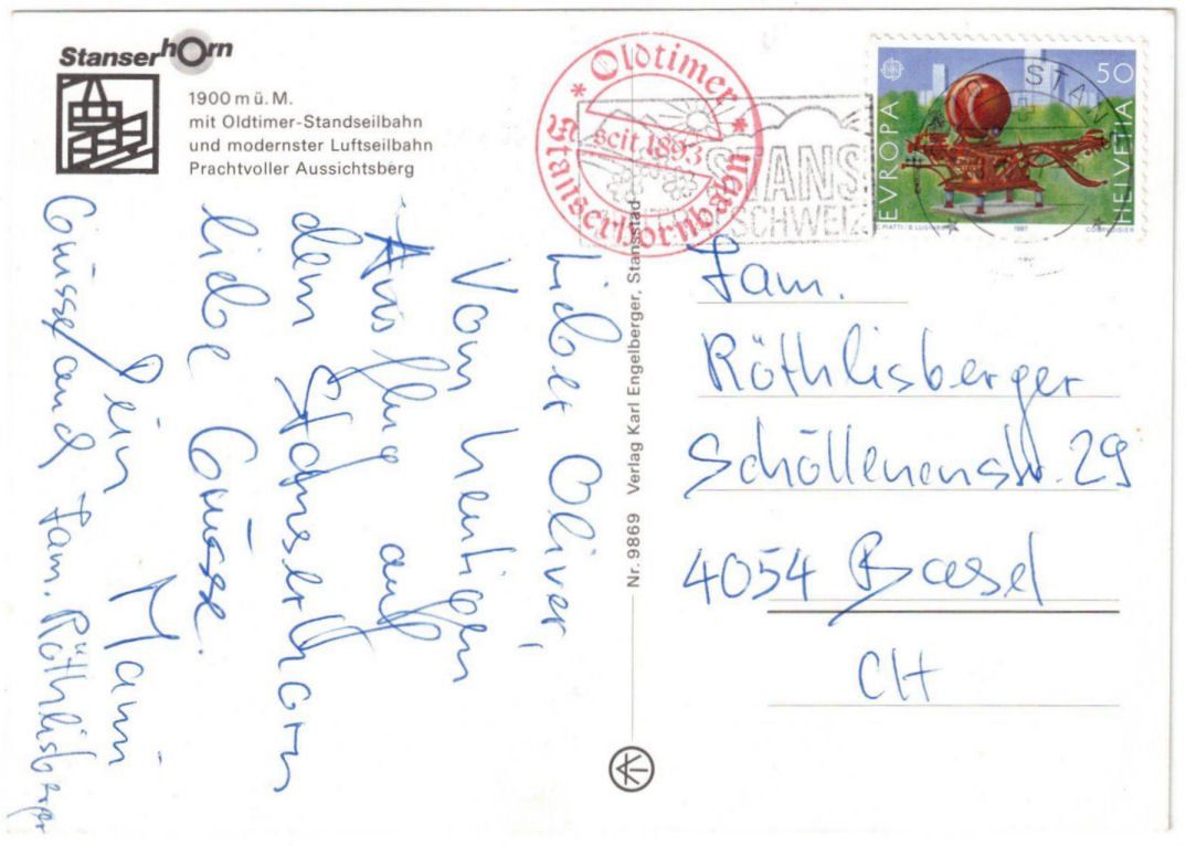 Cartoline postali: Stanserhorn - 4 Bild AK – Usato da Binningen venduto da Mountainrider 1