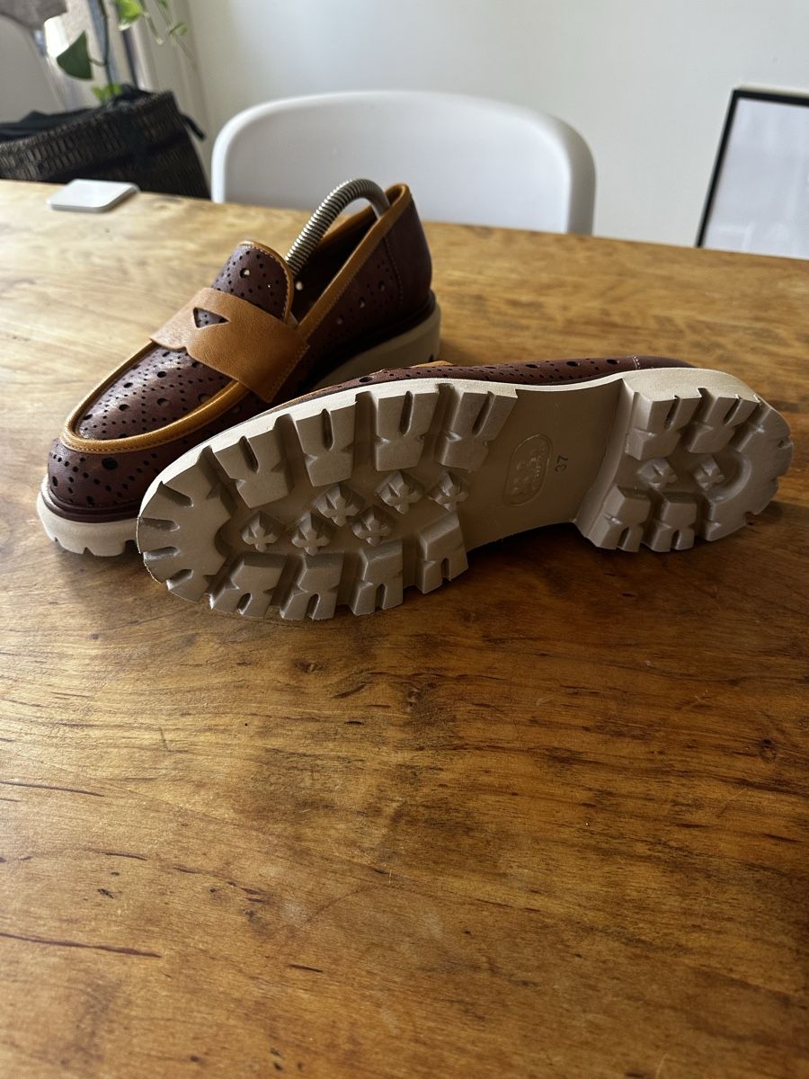 Damenschuhe: Mocassins Mat20 cuir marron perforé pointure 37 – Neu (gemäss Beschreibung) aus Châtelaine von Alexandra.jankowski 5
