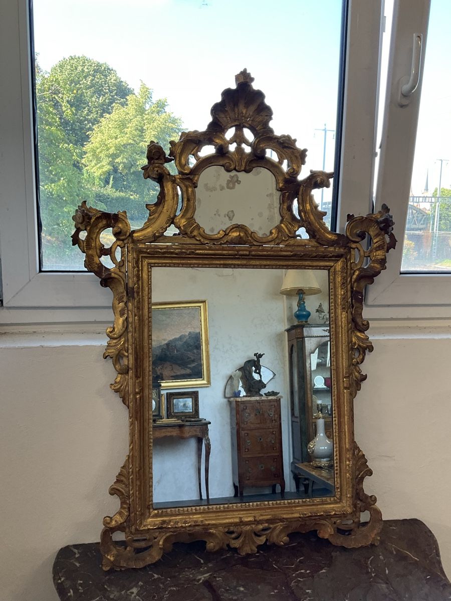 Spiegel: Antique miroirs bois sculpter doré 18emes siècles Baroque  – Gebraucht aus Estavayer-le-Lac von Bon-coin1 1