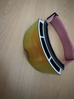 Skibrille mit verspiegelter Linse rosa Band guter Zustand
