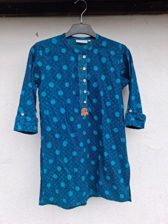 Indische Damen Tunika Westside blau, S, neuwertig