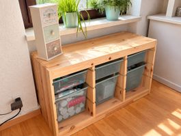 IKEA TROFAST Aufbewahrungsregal aus Holz inkl. 6 Gitterkörbe