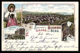 Litho Bienne, Vue générale, Hotel Magg