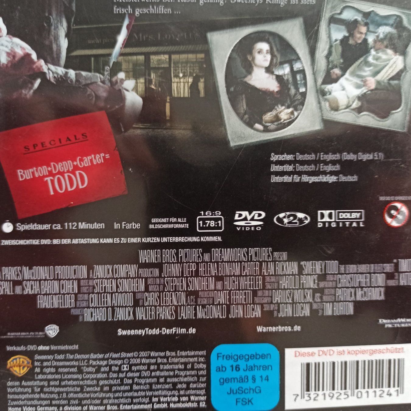 Tutti i DVDs: Sweeney Todd - Der teuflische Barbier – Usato da Dübendorf venduto da kb86_MOVIE 2