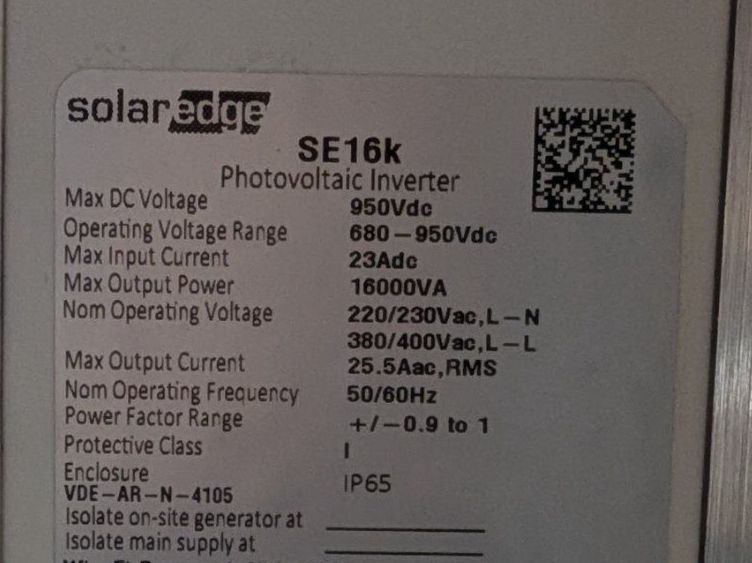 SolarEdge Inverter: PV Wechselrichter Solaredge SE16K / GAK /45 Optimierer – Usato da Aarwangen venduto da StSchmid86 4