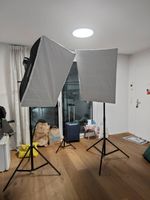 Heimfotoausrüstung, Studio Lighting Kit - 2 Softboxes & Stan