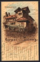 Litho Zürich, St. Annastrasse mit Wohnh