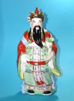 PORZELLAN FIGUR CHINESISCHER GLÜCKSGOTT LU