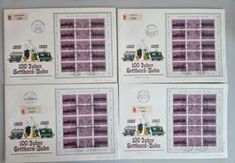 4 Kuverts 100 Jahre Gotthardbahn 1882-1982 Airolo, Göschenen