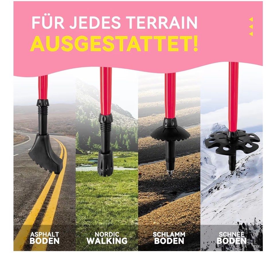 Bastoncini da trekking: Klappbare Wanderstöcke/Trekking/Nordic walking – Nuovo e nell'imballaggio originale da zürich venduto da sunnyredchilli 5