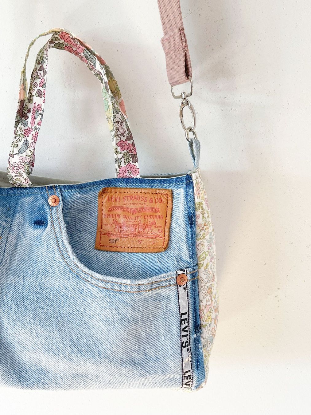 Upcycelte Levi's Jeans Tasche Recycled Jeans bag Liberty (Neuf