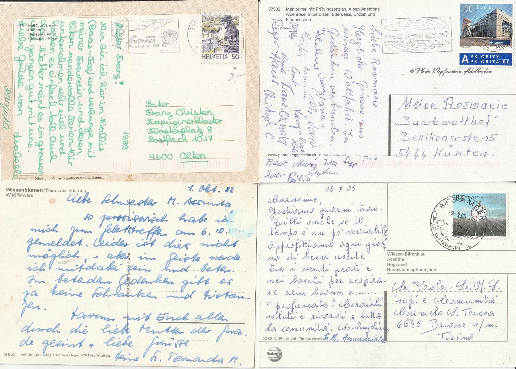 Cartoline postali: 16 Schöne Blumenkarten – Usato da Lumbrein venduto da made02 3